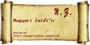 Magyari Zalán névjegykártya